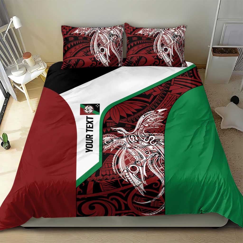Personalised PNG East New Britain Province Bedding Set Bird of Paradise Tattoo Flag Motif LT9 - Polynesian Pride