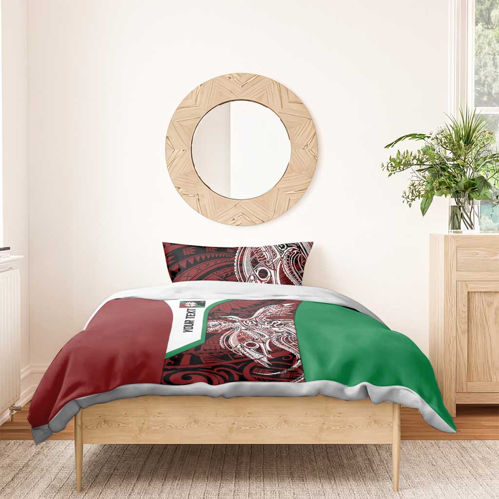 Personalised PNG East New Britain Province Bedding Set Bird of Paradise Tattoo Flag Motif LT9 - Polynesian Pride