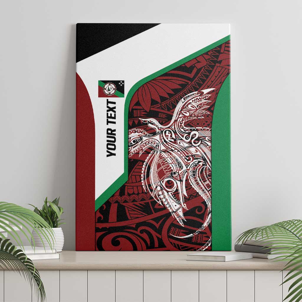 Personalised PNG East New Britain Province Canvas Wall Art Bird of Paradise Tattoo Flag Motif LT9 - Polynesian Pride