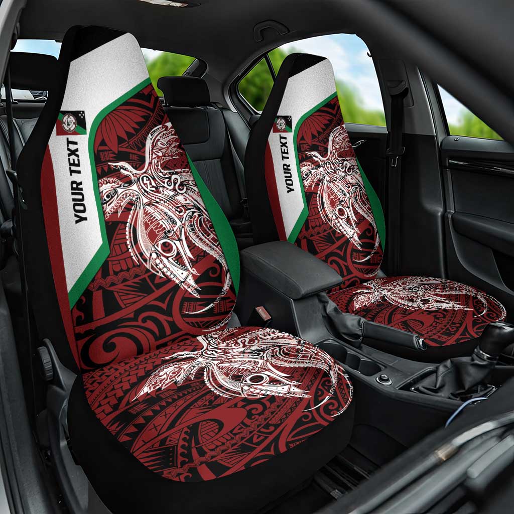Personalised PNG East New Britain Province Car Seat Cover Bird of Paradise Tattoo Flag Motif LT9 One Size Green - Polynesian Pride