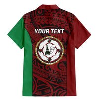 Personalised PNG East New Britain Province Family Matching Mermaid Dress and Hawaiian Shirt Bird of Paradise Tattoo Flag Motif LT9 - Polynesian Pride