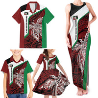 Personalised PNG East New Britain Province Family Matching Tank Maxi Dress and Hawaiian Shirt Bird of Paradise Tattoo Flag Motif LT9 - Polynesian Pride