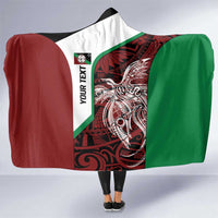 Personalised PNG East New Britain Province Hooded Blanket Bird of Paradise Tattoo Flag Motif LT9 One Size Green - Polynesian Pride
