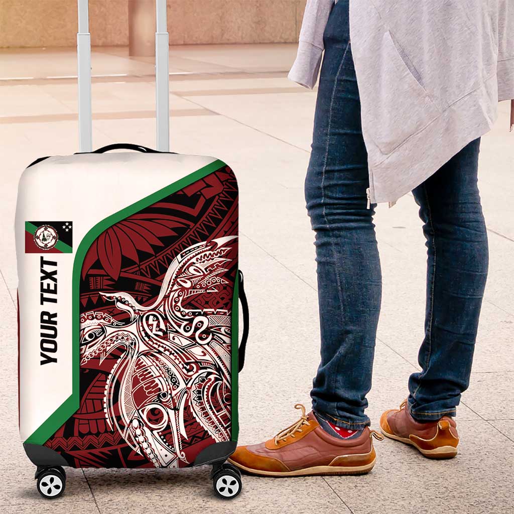 Personalised PNG East New Britain Province Luggage Cover Bird of Paradise Tattoo Flag Motif - Polynesian Pride