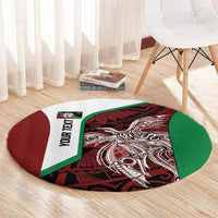 Personalised PNG East New Britain Province Round Carpet Bird of Paradise Tattoo Flag Motif LT9 - Polynesian Pride