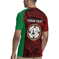 Personalised PNG East New Britain Province Rugby Jersey Bird of Paradise Tattoo Flag Motif LT9 - Polynesian Pride