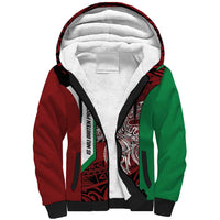 Personalised PNG East New Britain Province Sherpa Hoodie Bird of Paradise Tattoo Flag Motif LT9 Unisex Green - Polynesian Pride