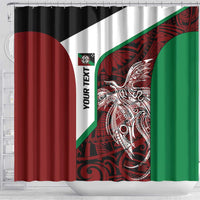 Personalised PNG East New Britain Province Shower Curtain Bird of Paradise Tattoo Flag Motif LT9 - Polynesian Pride