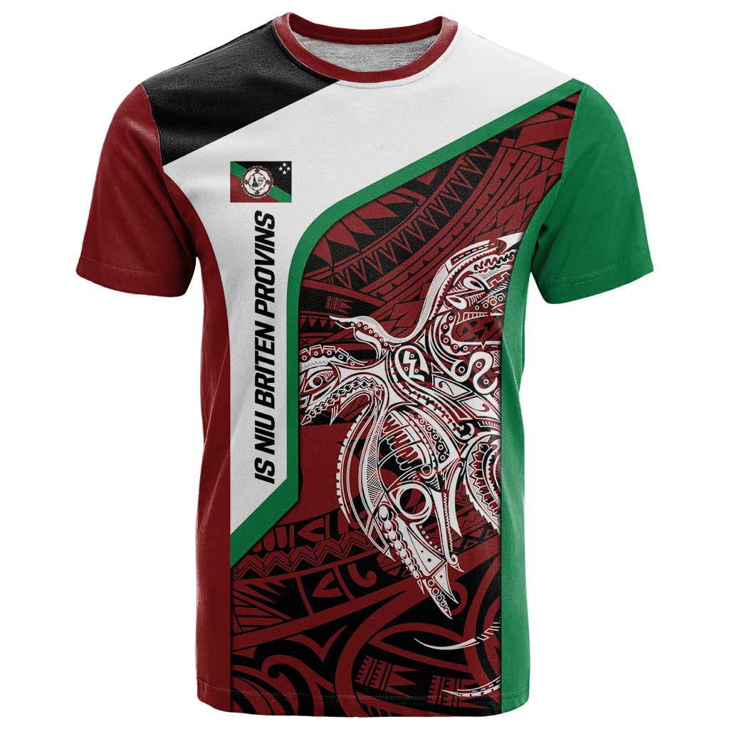 Personalised PNG East New Britain Province T Shirt Bird of Paradise Tattoo Flag Motif LT9 Green - Polynesian Pride