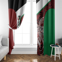 Personalised PNG East New Britain Province Window Curtain Bird of Paradise Tattoo Flag Motif LT9 - Polynesian Pride