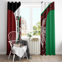 Personalised PNG East New Britain Province Window Curtain Bird of Paradise Tattoo Flag Motif LT9 - Polynesian Pride