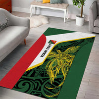 Personalised PNG East Sepik Province Area Rug Bird of Paradise Tattoo Flag Motif LT9 - Polynesian Pride