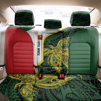 Personalised PNG East Sepik Province Back Car Seat Cover Bird of Paradise Tattoo Flag Motif LT9 - Polynesian Pride