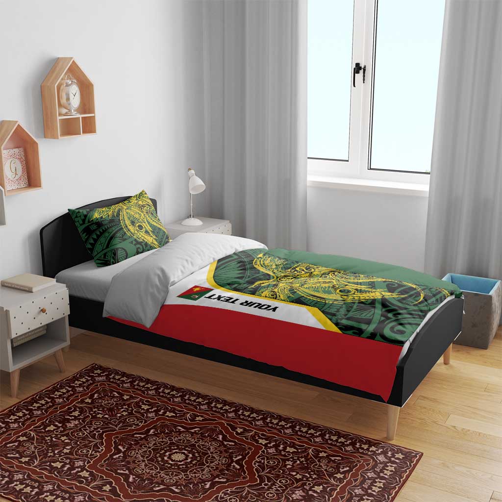 Personalised PNG East Sepik Province Bedding Set Bird of Paradise Tattoo Flag Motif LT9 - Polynesian Pride