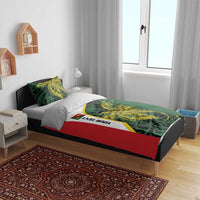 Personalised PNG East Sepik Province Bedding Set Bird of Paradise Tattoo Flag Motif LT9 - Polynesian Pride