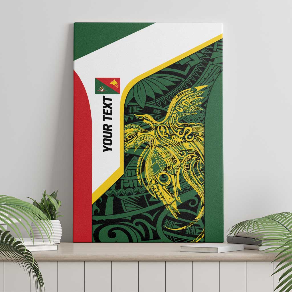 Personalised PNG East Sepik Province Canvas Wall Art Bird of Paradise Tattoo Flag Motif LT9 - Polynesian Pride