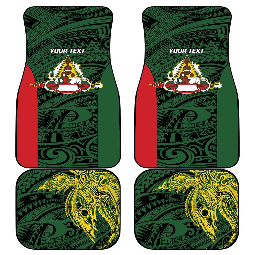 Personalised PNG East Sepik Province Car Mats Bird of Paradise Tattoo Flag Motif LT9 - Polynesian Pride
