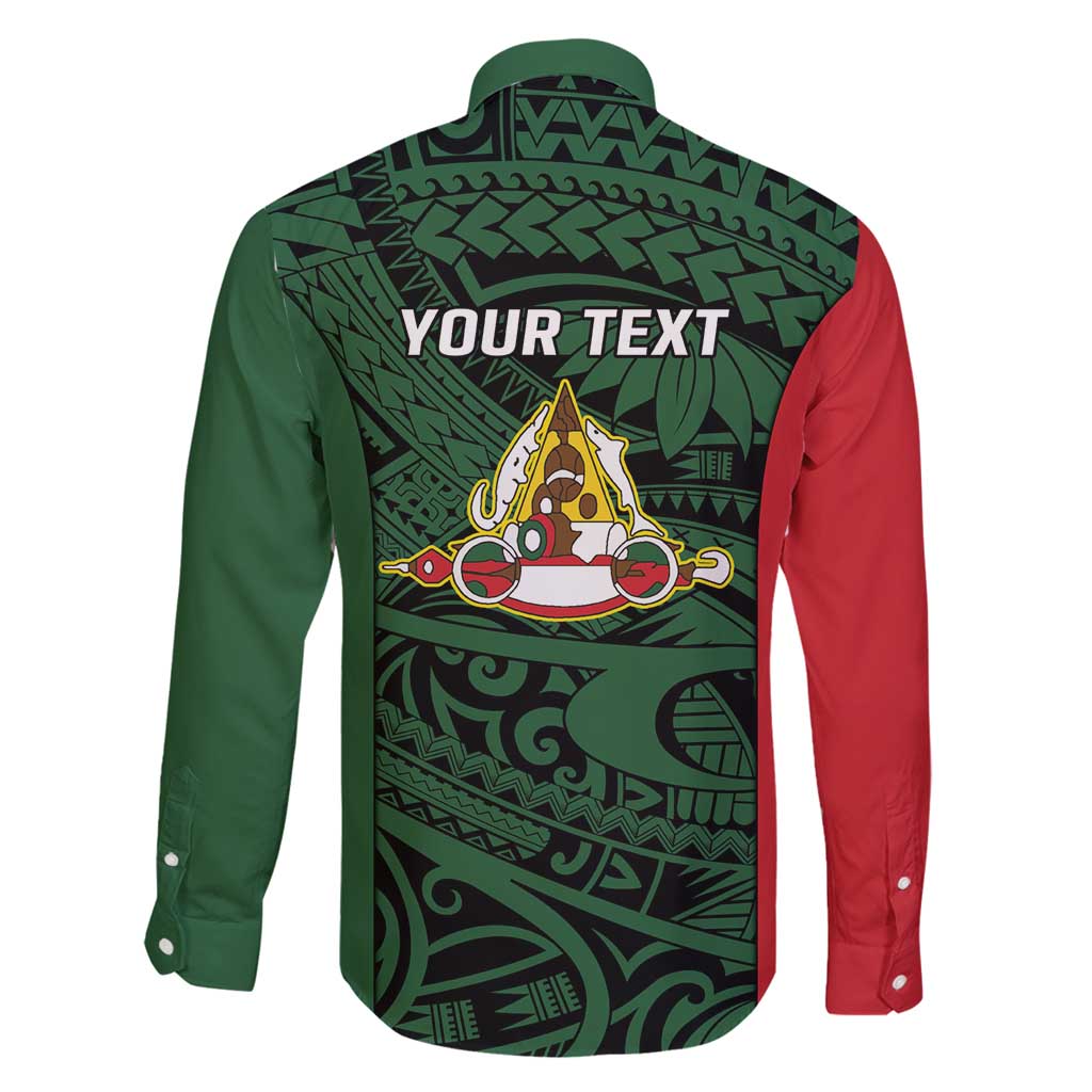 Personalised PNG East Sepik Province Family Matching Long Sleeve Bodycon Dress and Hawaiian Shirt Bird of Paradise Tattoo Flag Motif LT9 - Polynesian Pride