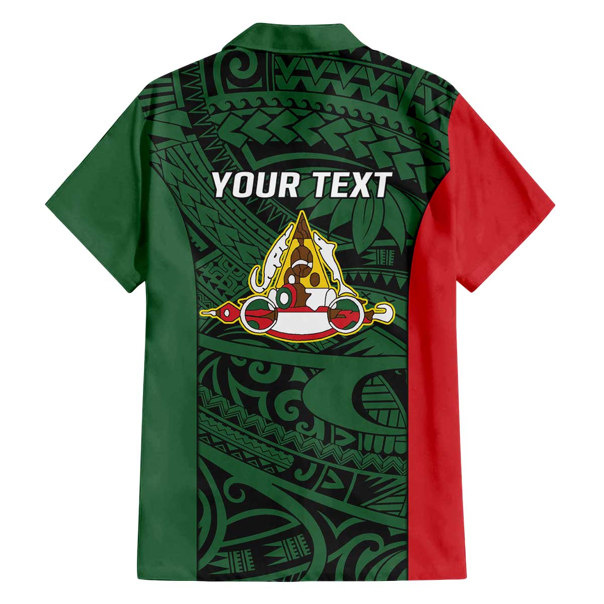 Personalised PNG East Sepik Province Family Matching Off The Shoulder Long Sleeve Dress and Hawaiian Shirt Bird of Paradise Tattoo Flag Motif LT9 - Polynesian Pride