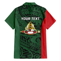 Personalised PNG East Sepik Province Family Matching Short Sleeve Bodycon Dress and Hawaiian Shirt Bird of Paradise Tattoo Flag Motif LT9 - Polynesian Pride