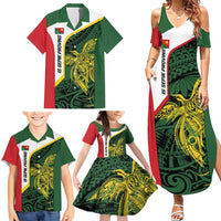 Personalised PNG East Sepik Province Family Matching Summer Maxi Dress and Hawaiian Shirt Bird of Paradise Tattoo Flag Motif LT9 - Polynesian Pride