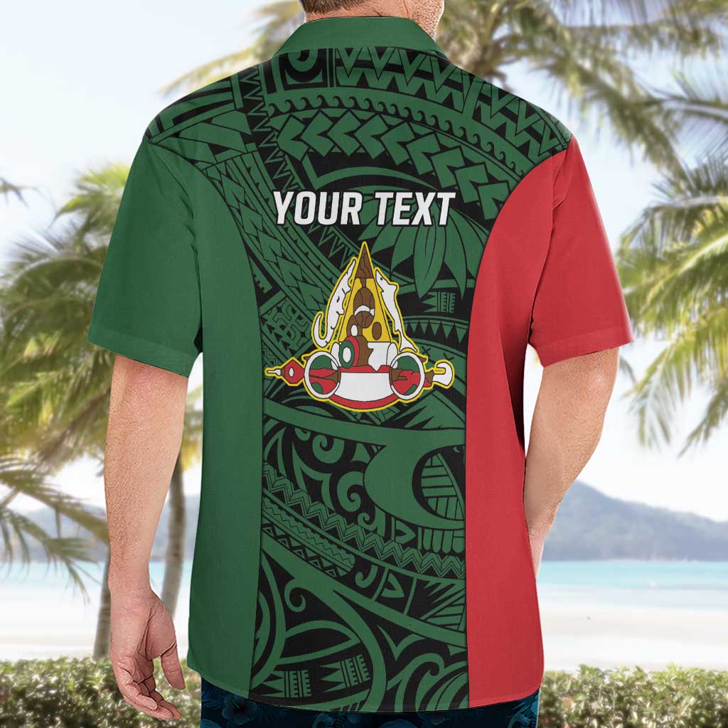 Personalised PNG East Sepik Province Hawaiian Shirt Bird of Paradise Tattoo Flag Motif LT9 - Polynesian Pride