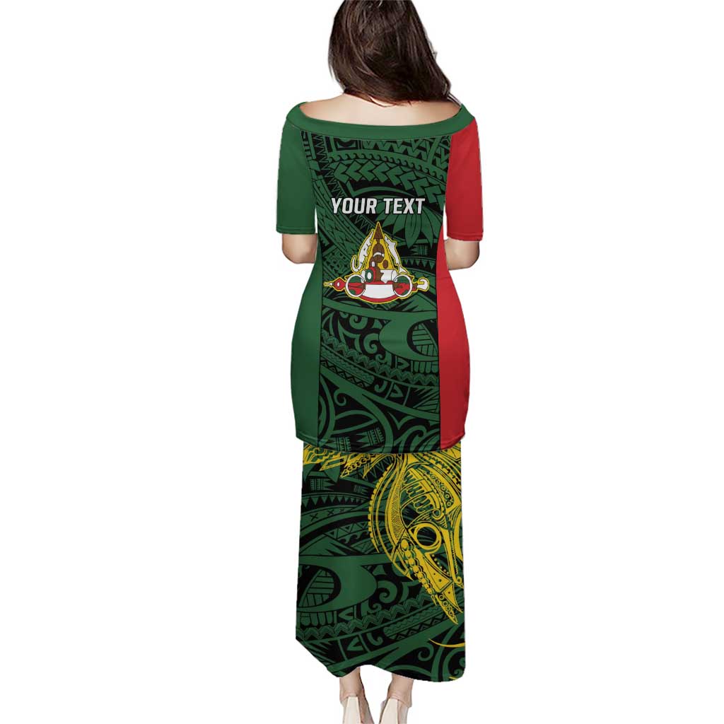 Personalised PNG East Sepik Province Puletasi Bird of Paradise Tattoo Flag Motif LT9 - Polynesian Pride
