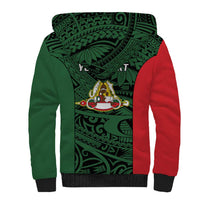 Personalised PNG East Sepik Province Sherpa Hoodie Bird of Paradise Tattoo Flag Motif LT9 - Polynesian Pride