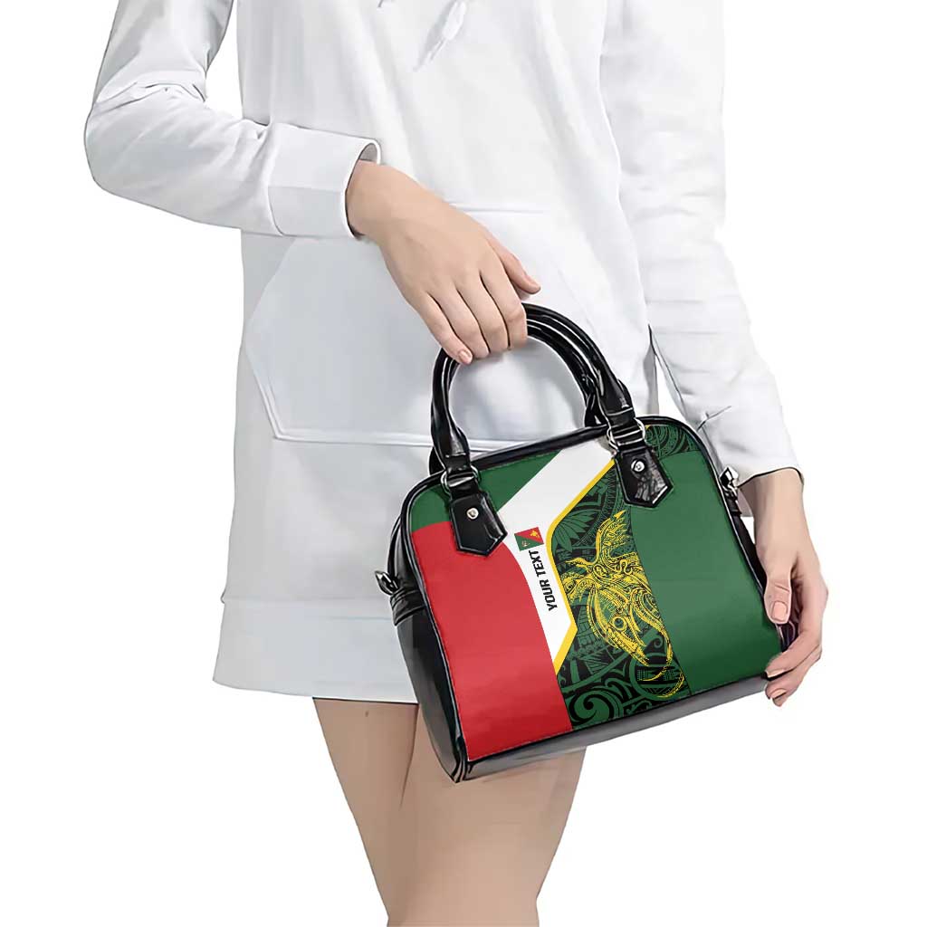 Personalised PNG East Sepik Province Shoulder Handbag Bird of Paradise Tattoo Flag Motif LT9 - Polynesian Pride