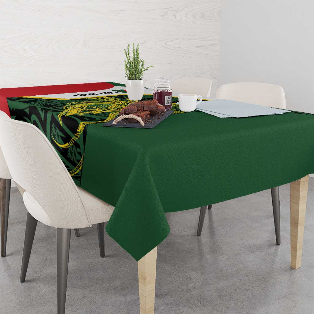 Personalised PNG East Sepik Province Tablecloth Bird of Paradise Tattoo Flag Motif LT9 - Polynesian Pride