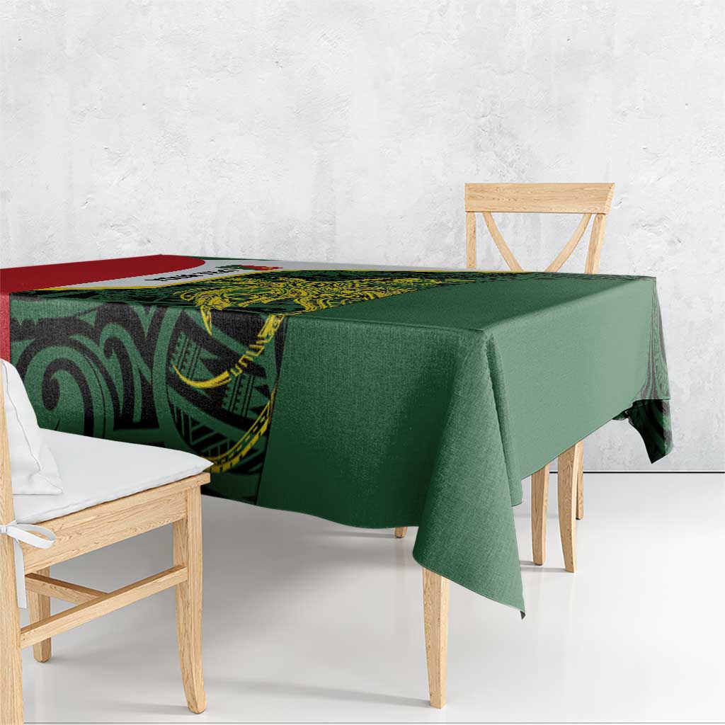 Personalised PNG East Sepik Province Tablecloth Bird of Paradise Tattoo Flag Motif LT9 - Polynesian Pride