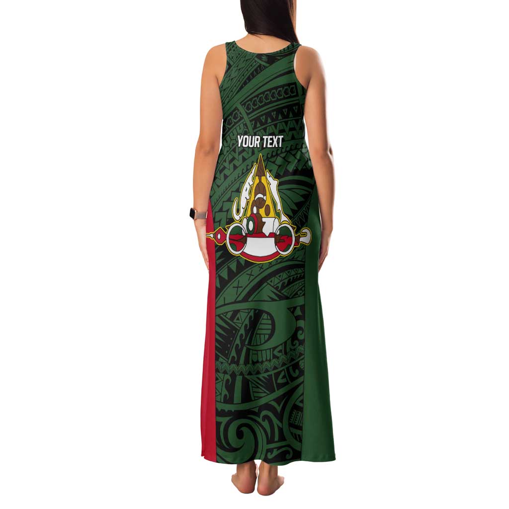 Personalised PNG East Sepik Province Tank Maxi Dress Bird of Paradise Tattoo Flag Motif LT9 - Polynesian Pride