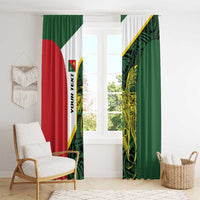 Personalised PNG East Sepik Province Window Curtain Bird of Paradise Tattoo Flag Motif LT9 - Polynesian Pride