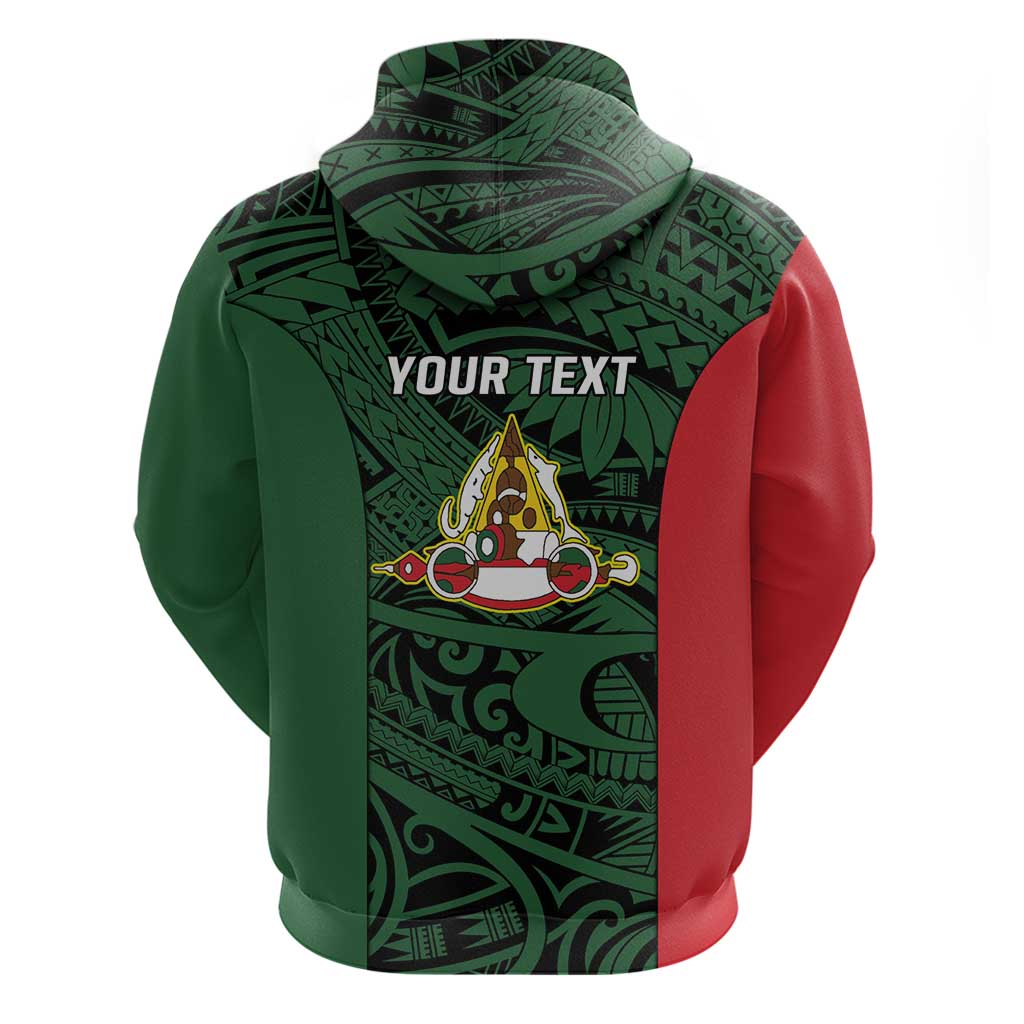 Personalised PNG East Sepik Province Zip Hoodie Bird of Paradise Tattoo Flag Motif LT9 - Polynesian Pride