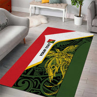 Personalised PNG Eastern Highlands Area Rug Bird of Paradise Tattoo Flag Motif LT9 - Polynesian Pride