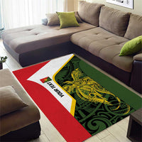 Personalised PNG Eastern Highlands Area Rug Bird of Paradise Tattoo Flag Motif LT9 - Polynesian Pride