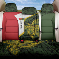 Personalised PNG Eastern Highlands Back Car Seat Cover Bird of Paradise Tattoo Flag Motif LT9 One Size Green - Polynesian Pride