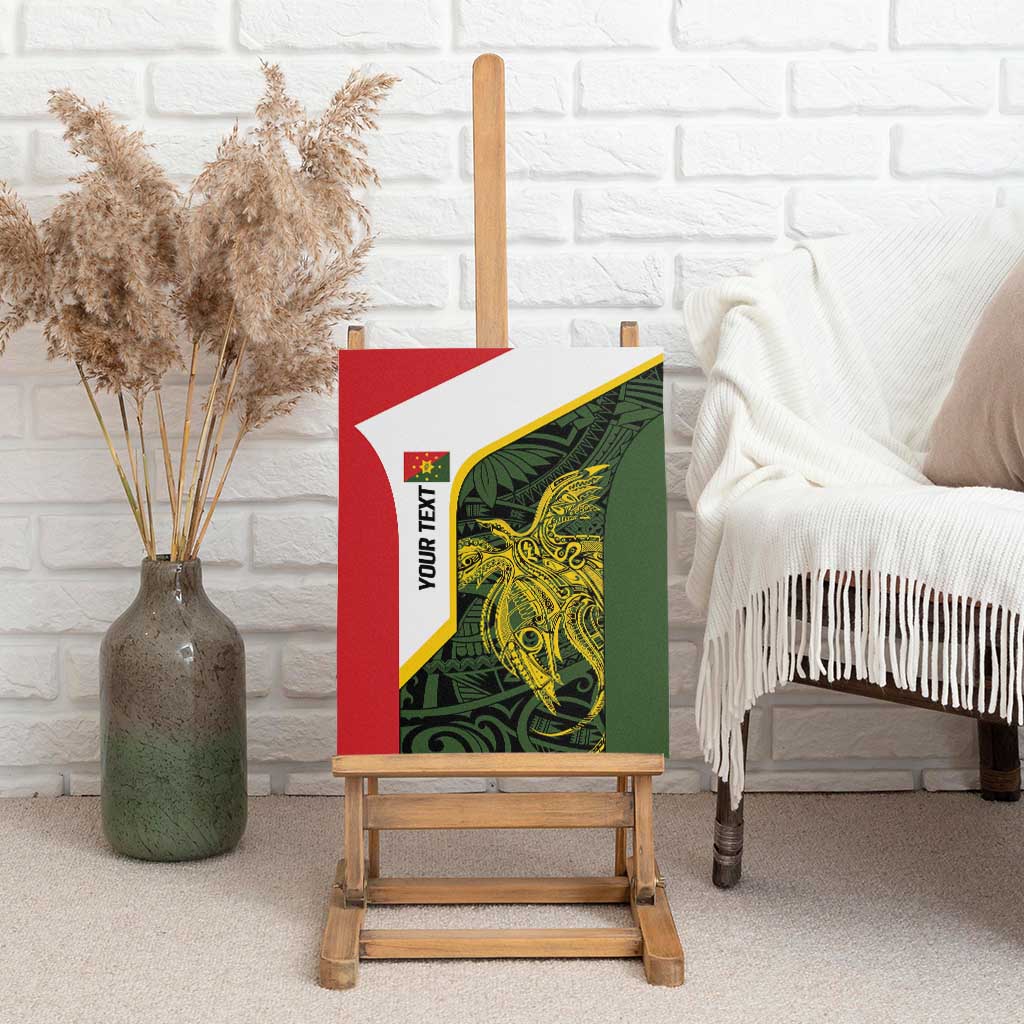 Personalised PNG Eastern Highlands Canvas Wall Art Bird of Paradise Tattoo Flag Motif LT9 - Polynesian Pride