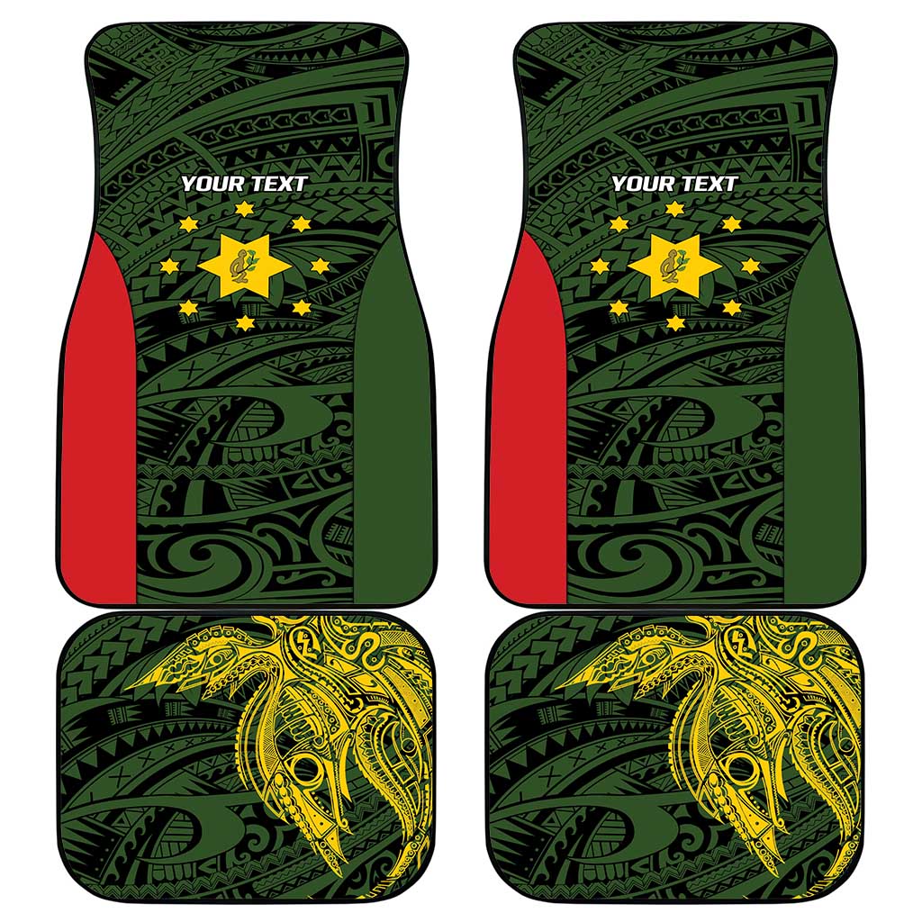 Personalised PNG Eastern Highlands Car Mats Bird of Paradise Tattoo Flag Motif LT9 - Polynesian Pride