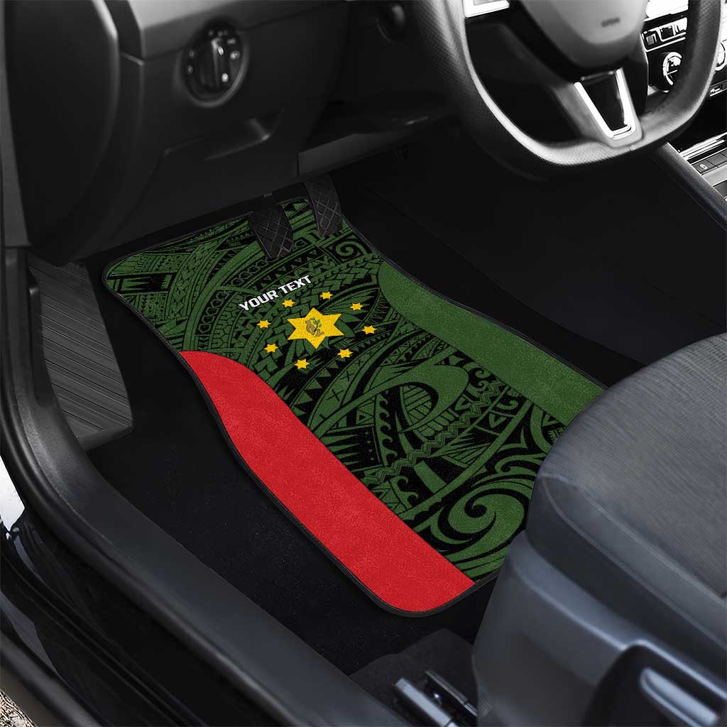 Personalised PNG Eastern Highlands Car Mats Bird of Paradise Tattoo Flag Motif LT9 - Polynesian Pride