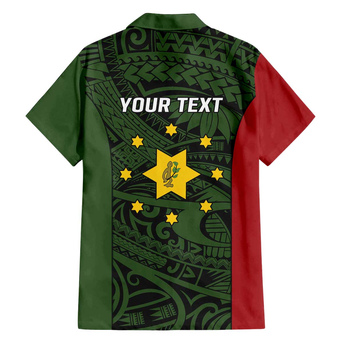Personalised PNG Eastern Highlands Family Matching Off The Shoulder Long Sleeve Dress and Hawaiian Shirt Bird of Paradise Tattoo Flag Motif LT9 - Polynesian Pride