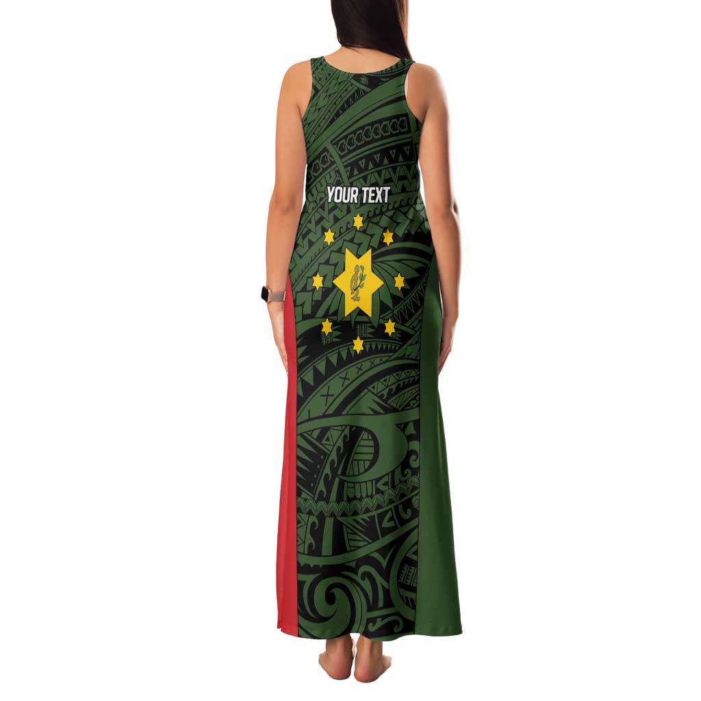 Personalised PNG Eastern Highlands Family Matching Tank Maxi Dress and Hawaiian Shirt Bird of Paradise Tattoo Flag Motif LT9 - Polynesian Pride