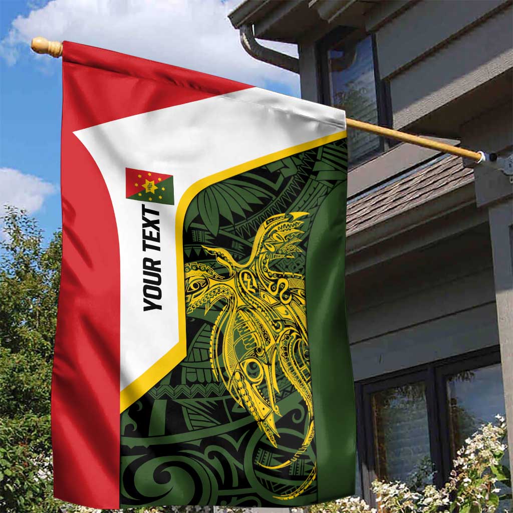 Personalised PNG Eastern Highlands Garden Flag Bird of Paradise Tattoo Flag Motif LT9 - Polynesian Pride