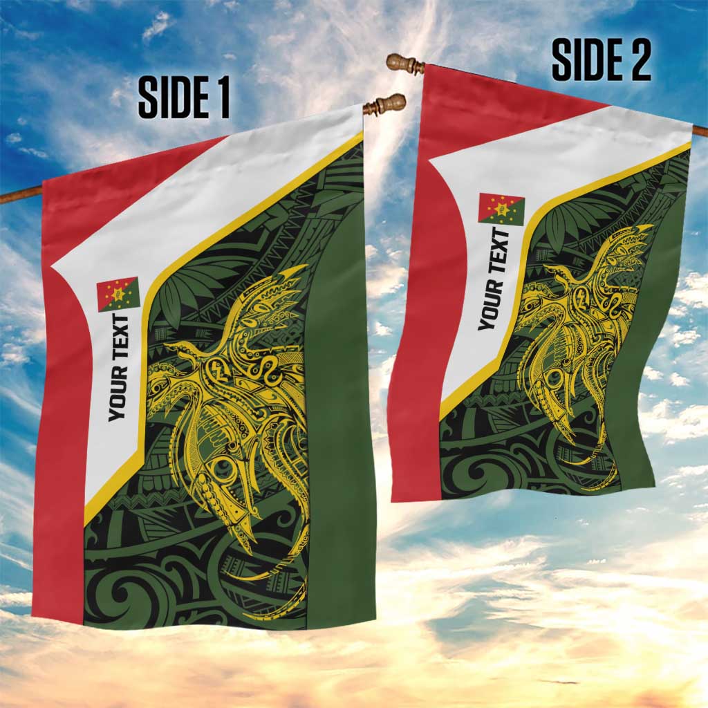 Personalised PNG Eastern Highlands Garden Flag Bird of Paradise Tattoo Flag Motif LT9 - Polynesian Pride