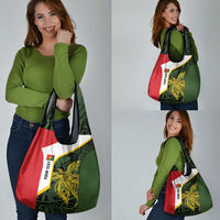 Personalised PNG Eastern Highlands Grocery Bag Bird of Paradise Tattoo Flag Motif LT9 - Polynesian Pride