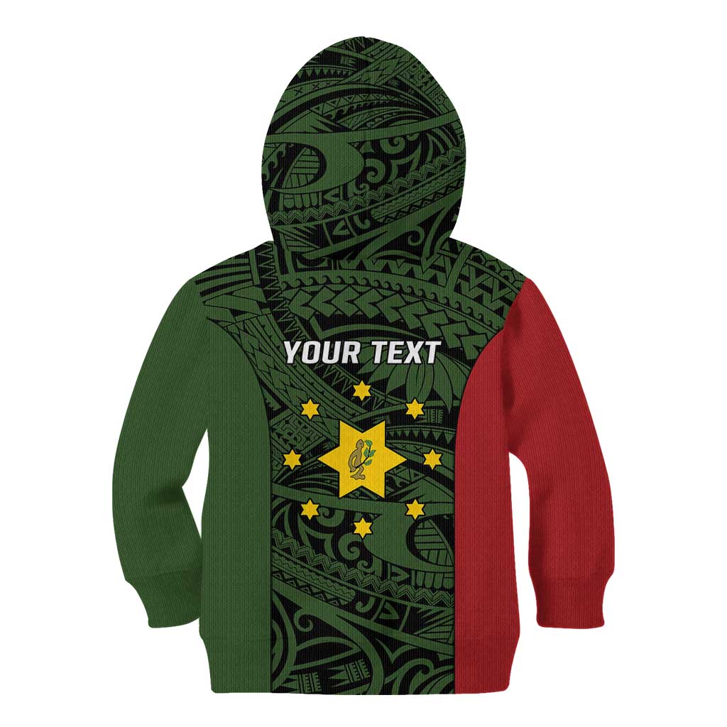 Personalised PNG Eastern Highlands Kid Hoodie Bird of Paradise Tattoo Flag Motif LT9 - Polynesian Pride