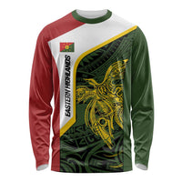 Personalised PNG Eastern Highlands Long Sleeve Shirt Bird of Paradise Tattoo Flag Motif LT9 Unisex Green - Polynesian Pride