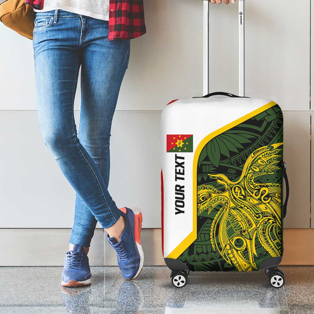 Personalised PNG Eastern Highlands Luggage Cover Bird of Paradise Tattoo Flag Motif LT9 - Polynesian Pride