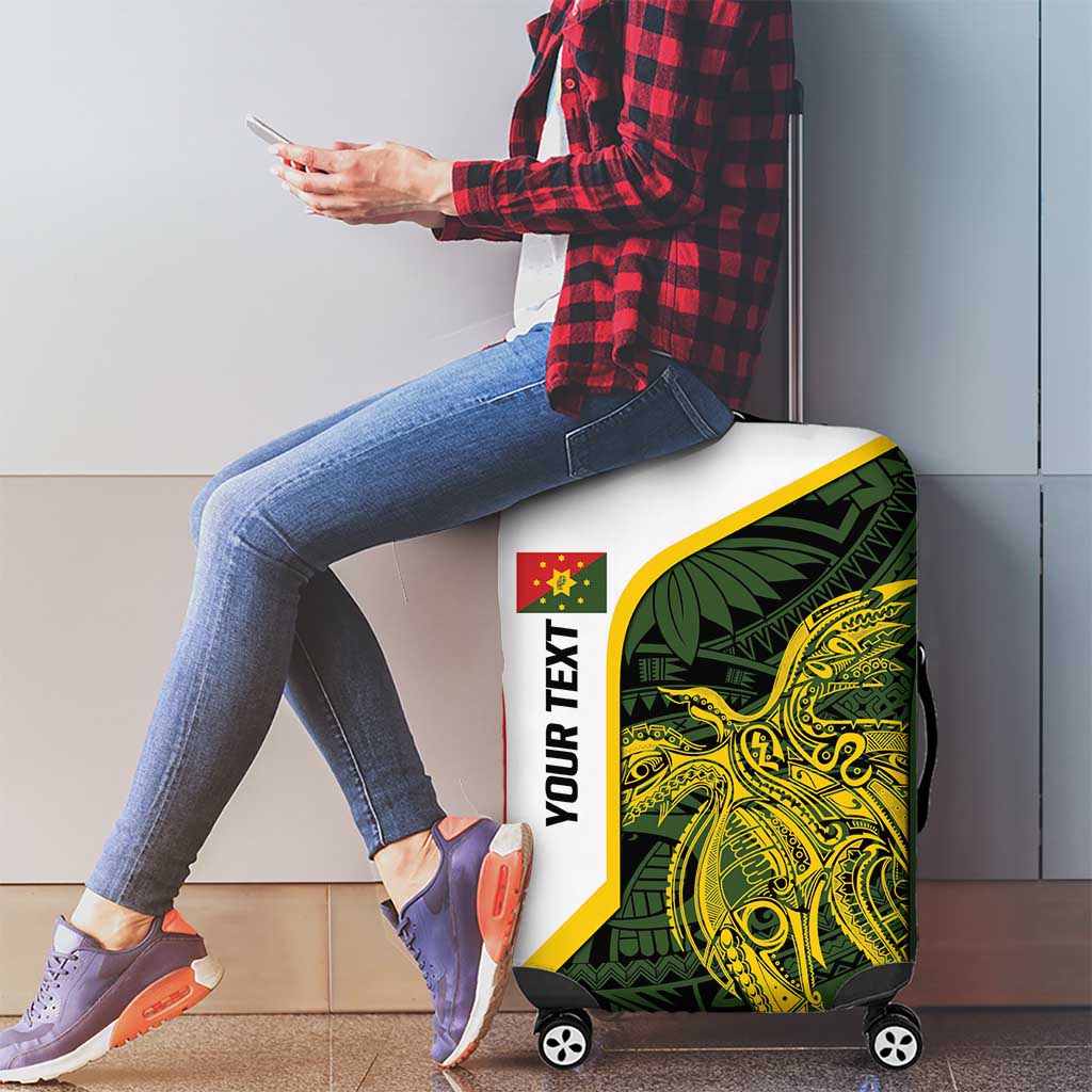 Personalised PNG Eastern Highlands Luggage Cover Bird of Paradise Tattoo Flag Motif LT9 - Polynesian Pride