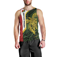 Personalised PNG Eastern Highlands Men Tank Top Bird of Paradise Tattoo Flag Motif LT9 - Polynesian Pride